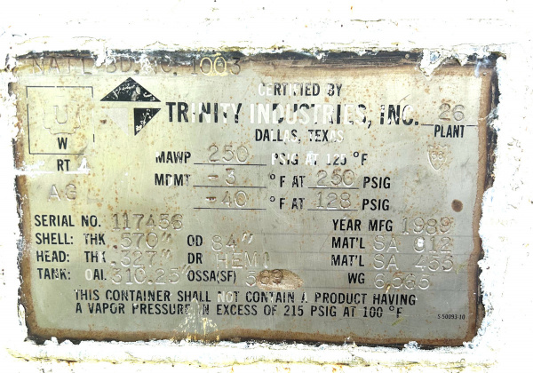 6000 gallon propane tank